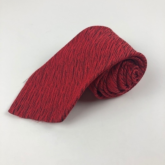 Werdenbergs Mens Tie, Red Polyester - Picture 2 of 6